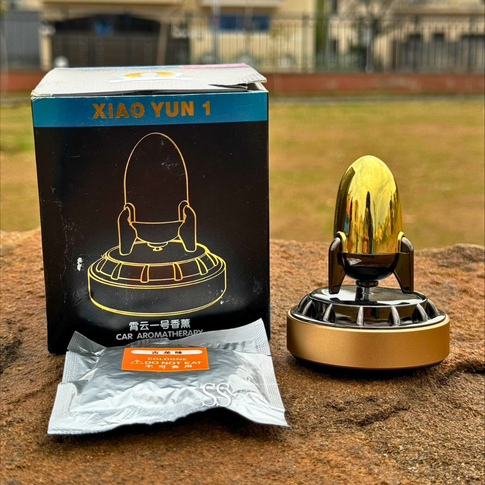 Aromatherapy Solar Rocket Auto Rotating Car Air Freshener Perfume