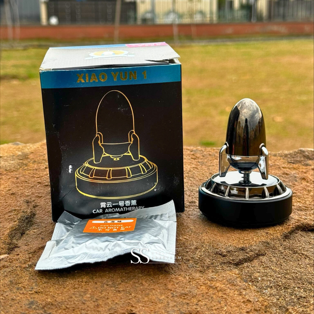 Aromatherapy Solar Rocket Auto Rotating Car Air Freshener Perfume