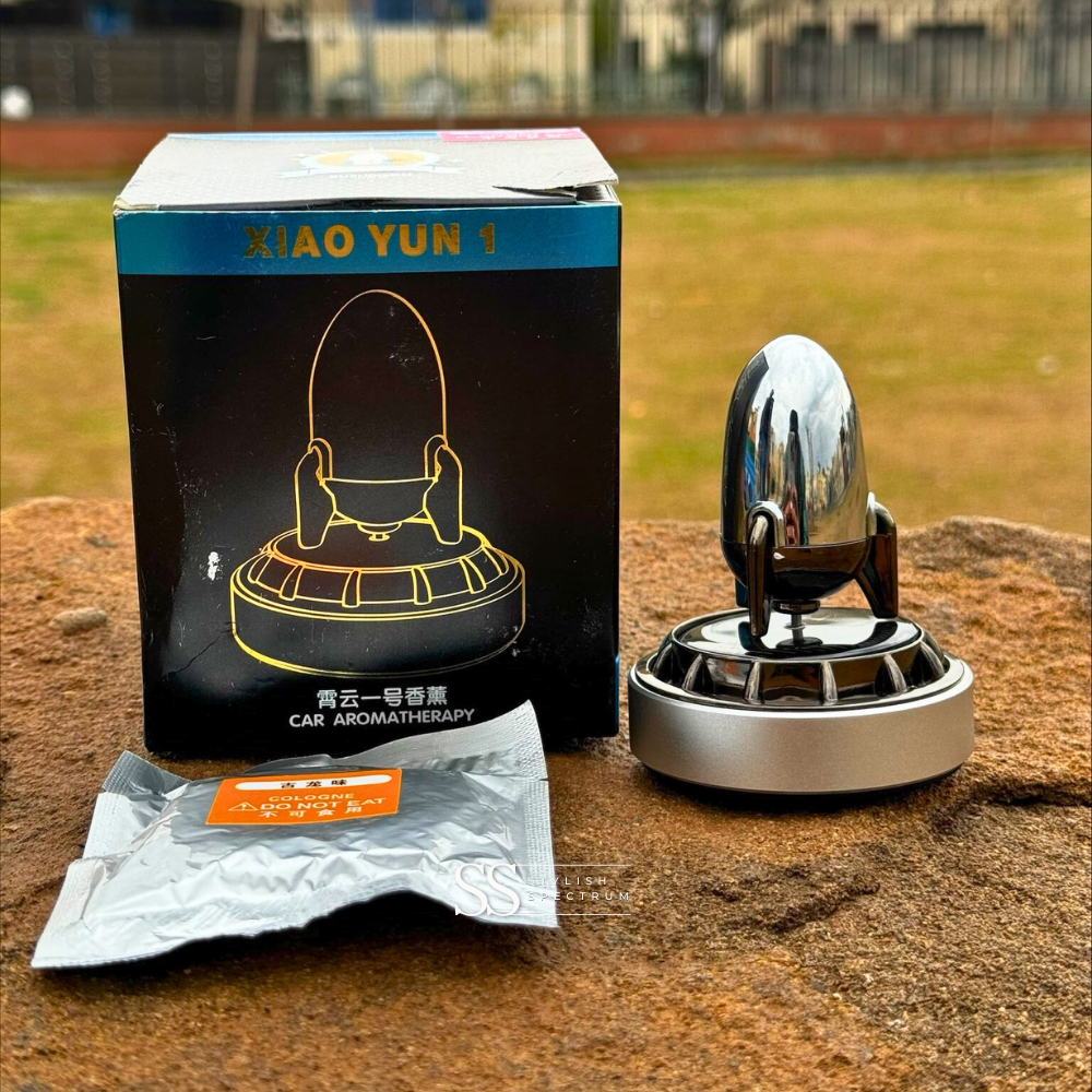 Aromatherapy Solar Rocket Auto Rotating Car Air Freshener Perfume